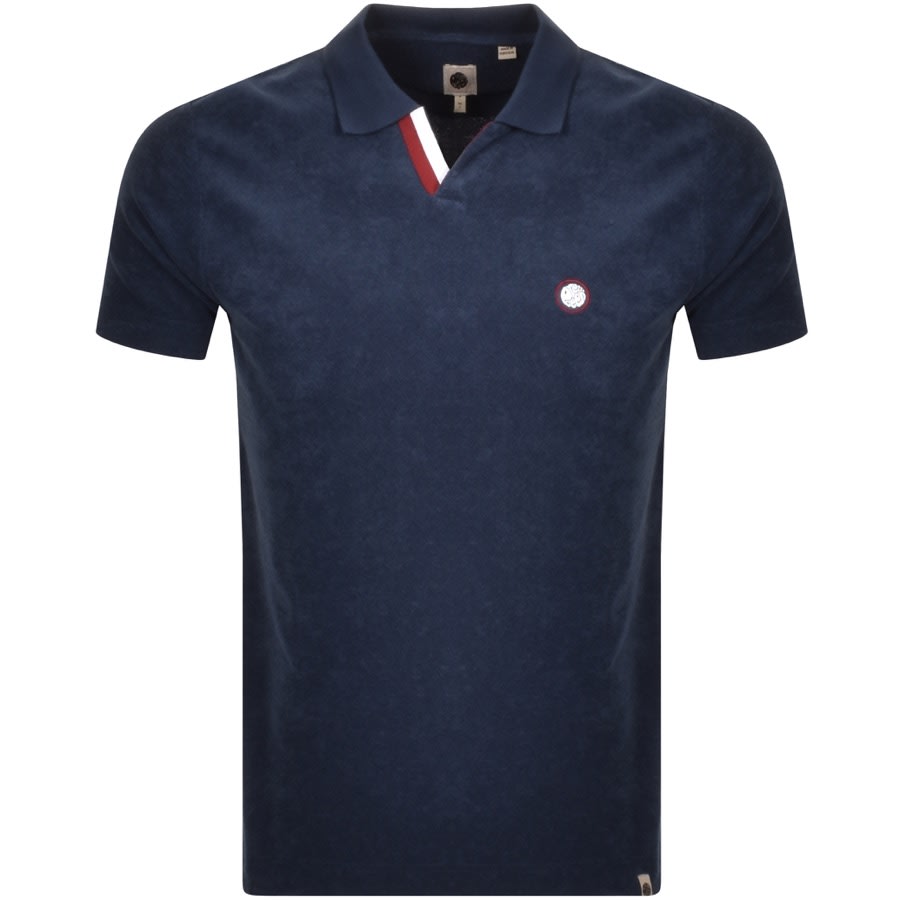 Alternative Image for ProductPretty Green Tilby Towelling Polo T Shirt Navy1